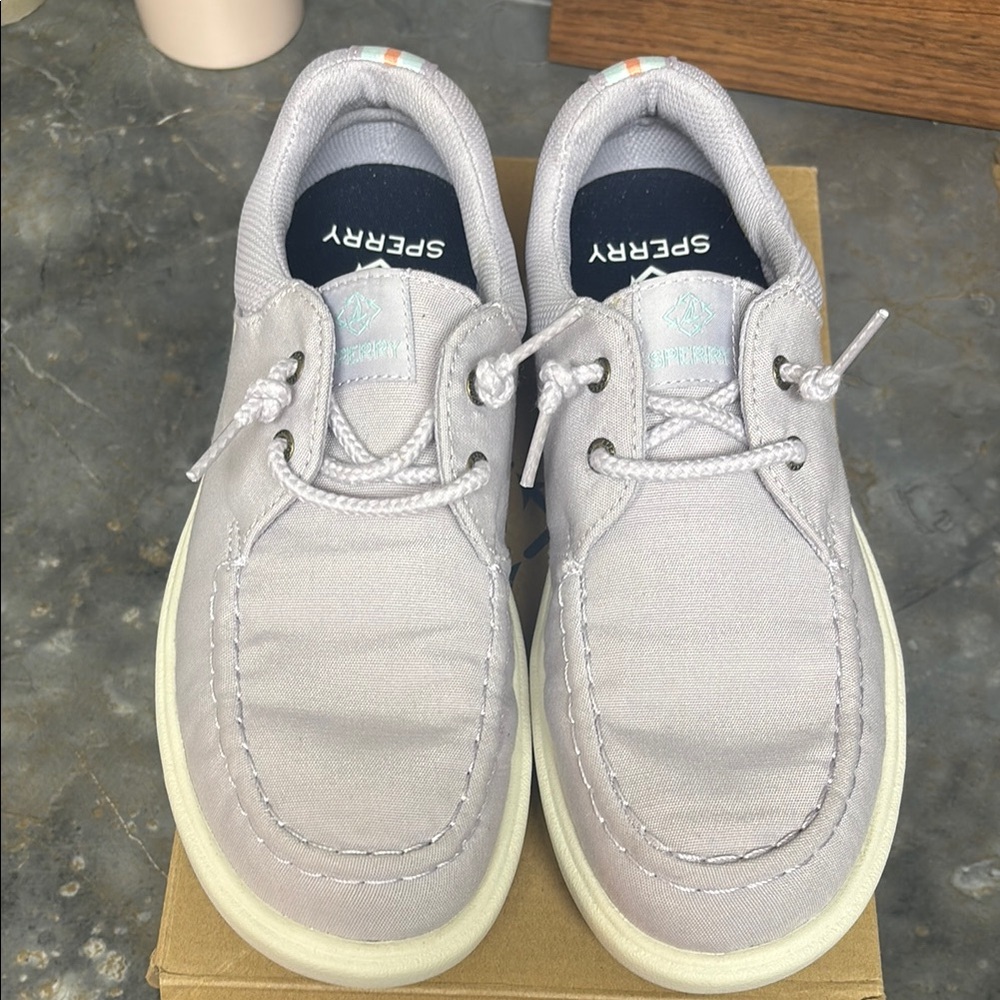 Sperry Top Sider Womens Captains Moc Sea Lilac Boat Shoe